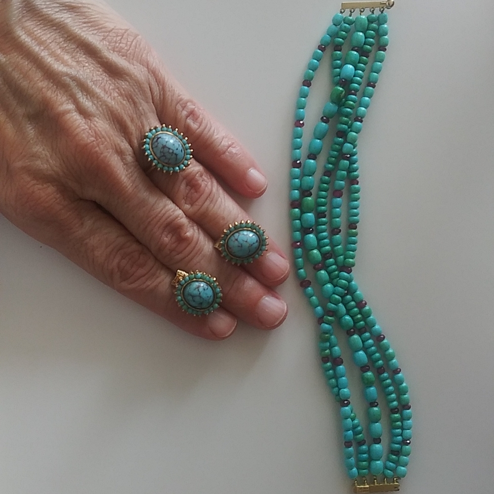 Paul Morelli 5 Row Turquoise rubi bracelet